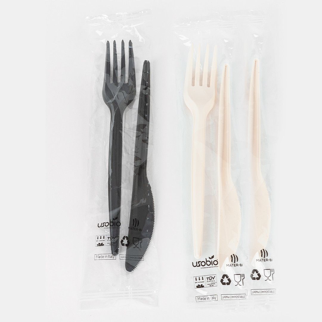 Posate monouso in Mater-Bi