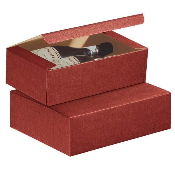 Scatole portabottiglie orizzontali Elegance bordeaux
