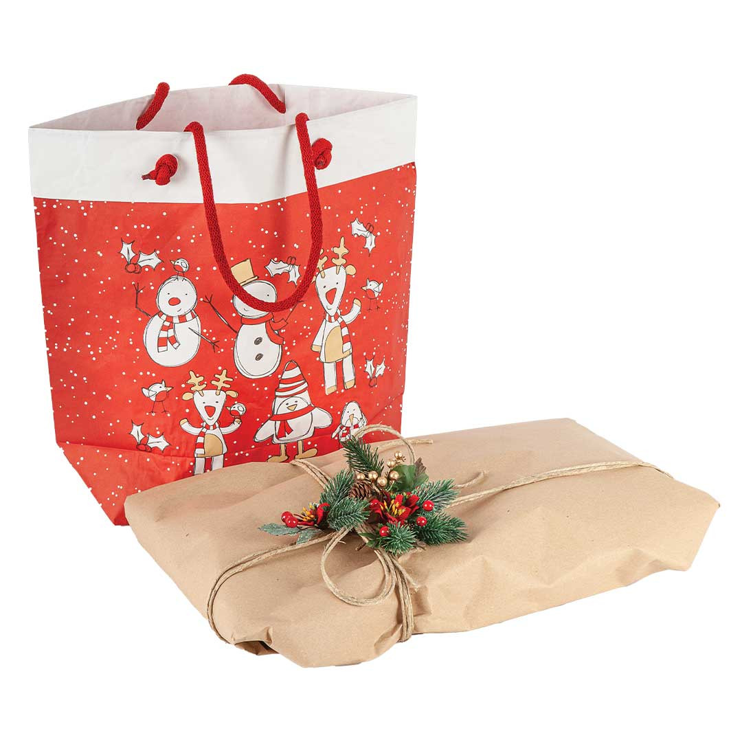 Shopper in carta cemento Natale