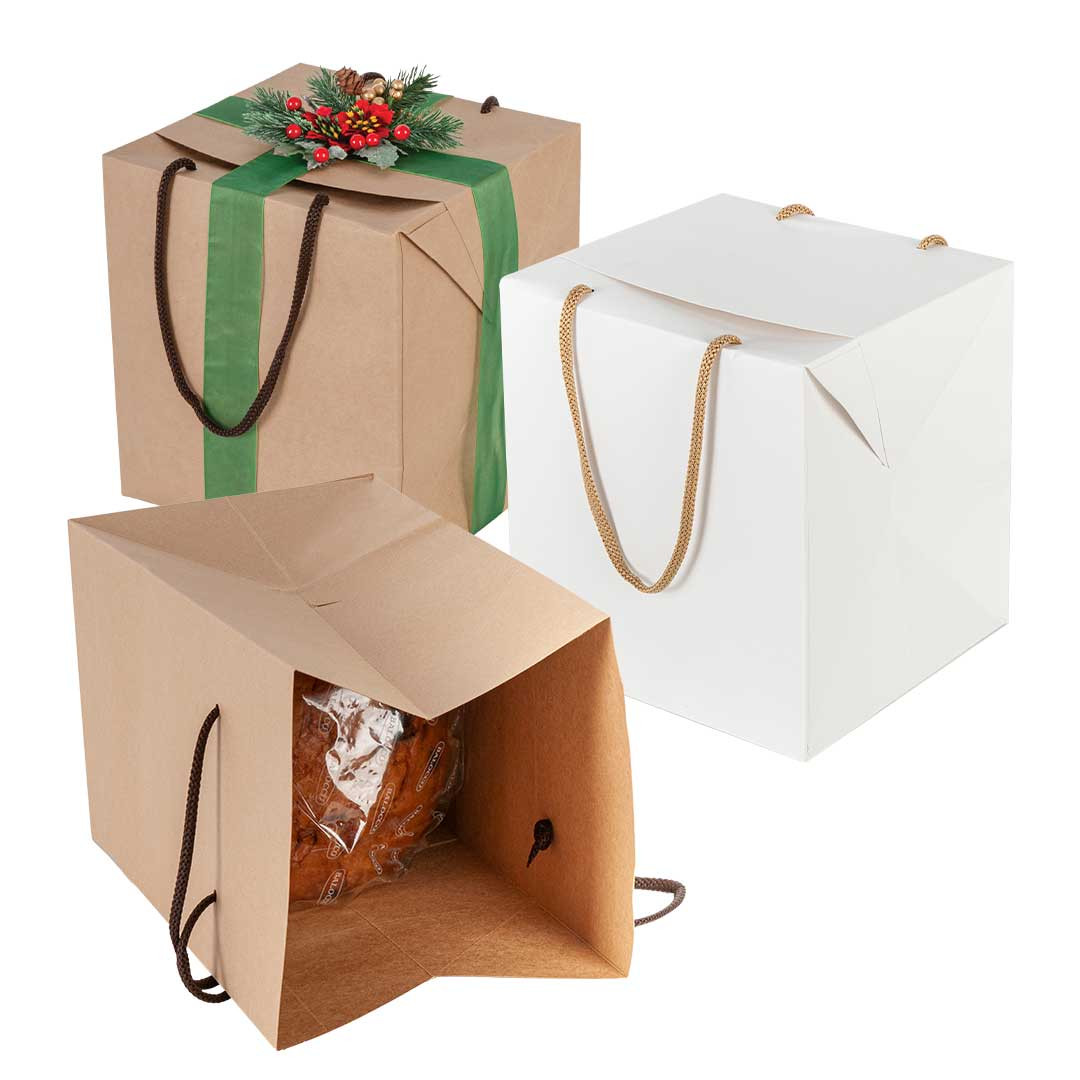 Bag box portapanettone con manici