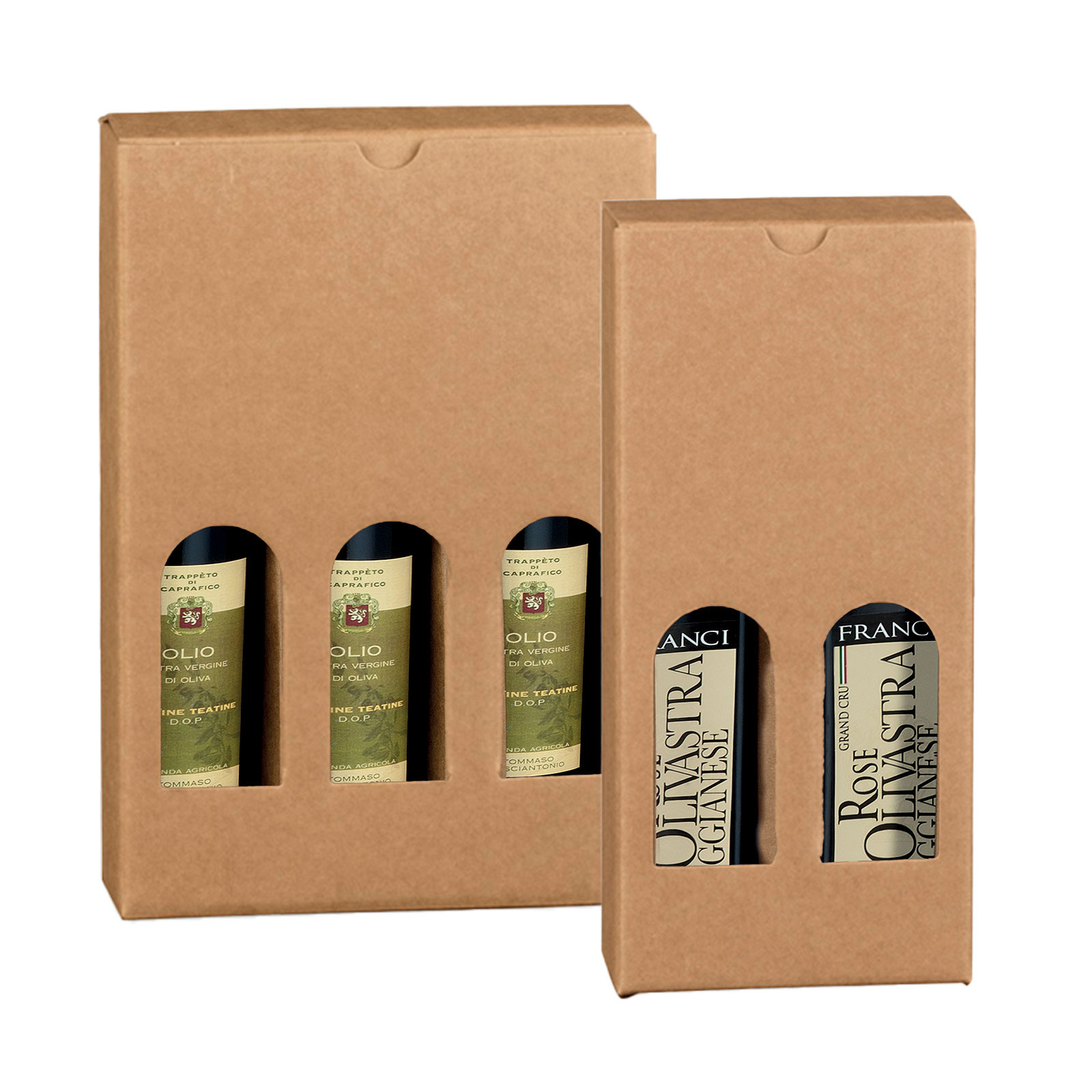 Scatole portabottiglie per olio e liquori