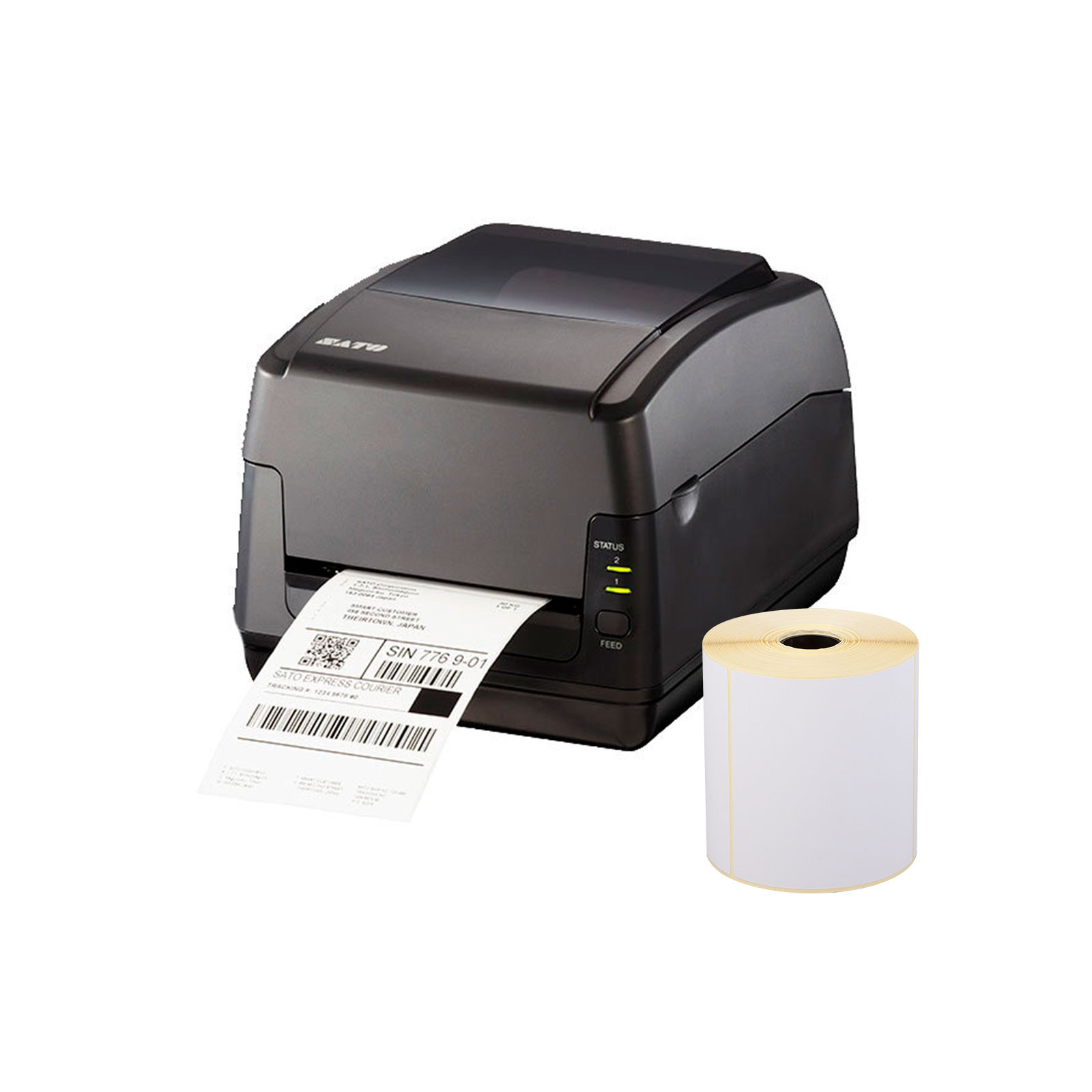 Kit 12 rotoli etichette termiche e stampante