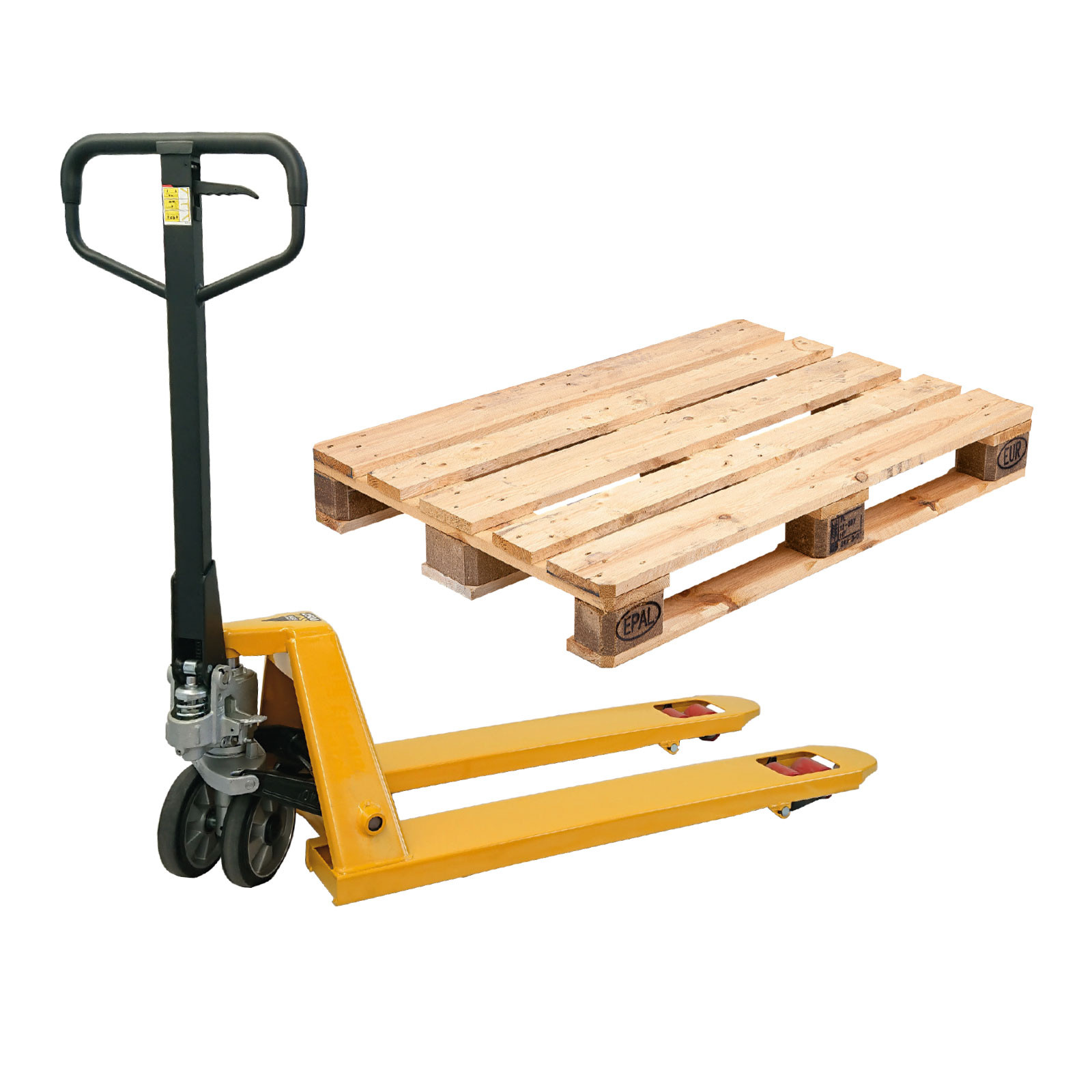 Kit transpallet professionale e 12 pallet epal