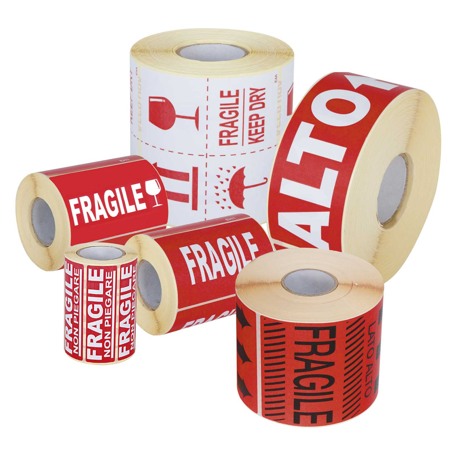 Etichette di spedizione scritta FRAGILE