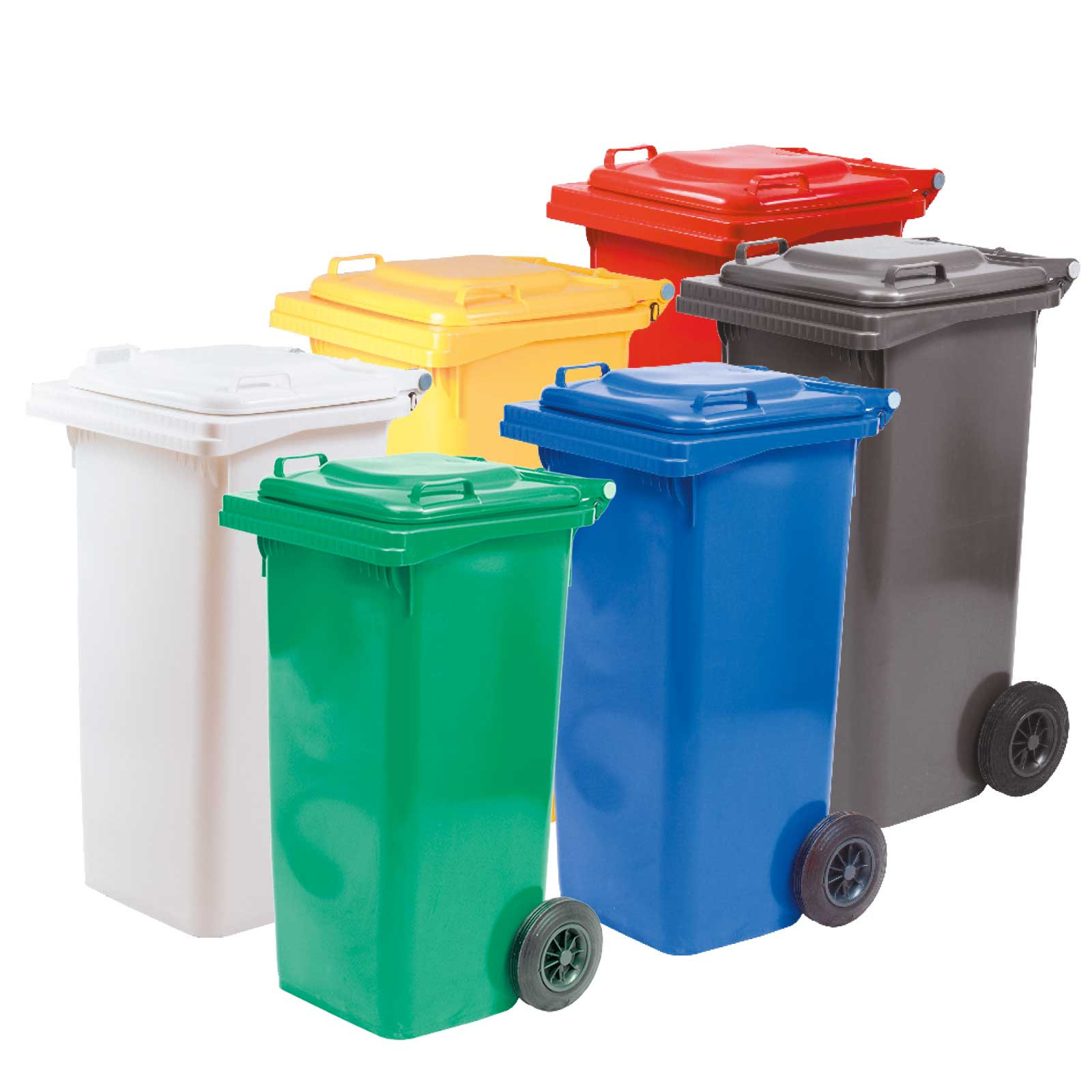 Bidone per rifiuti con ruote 120 lt