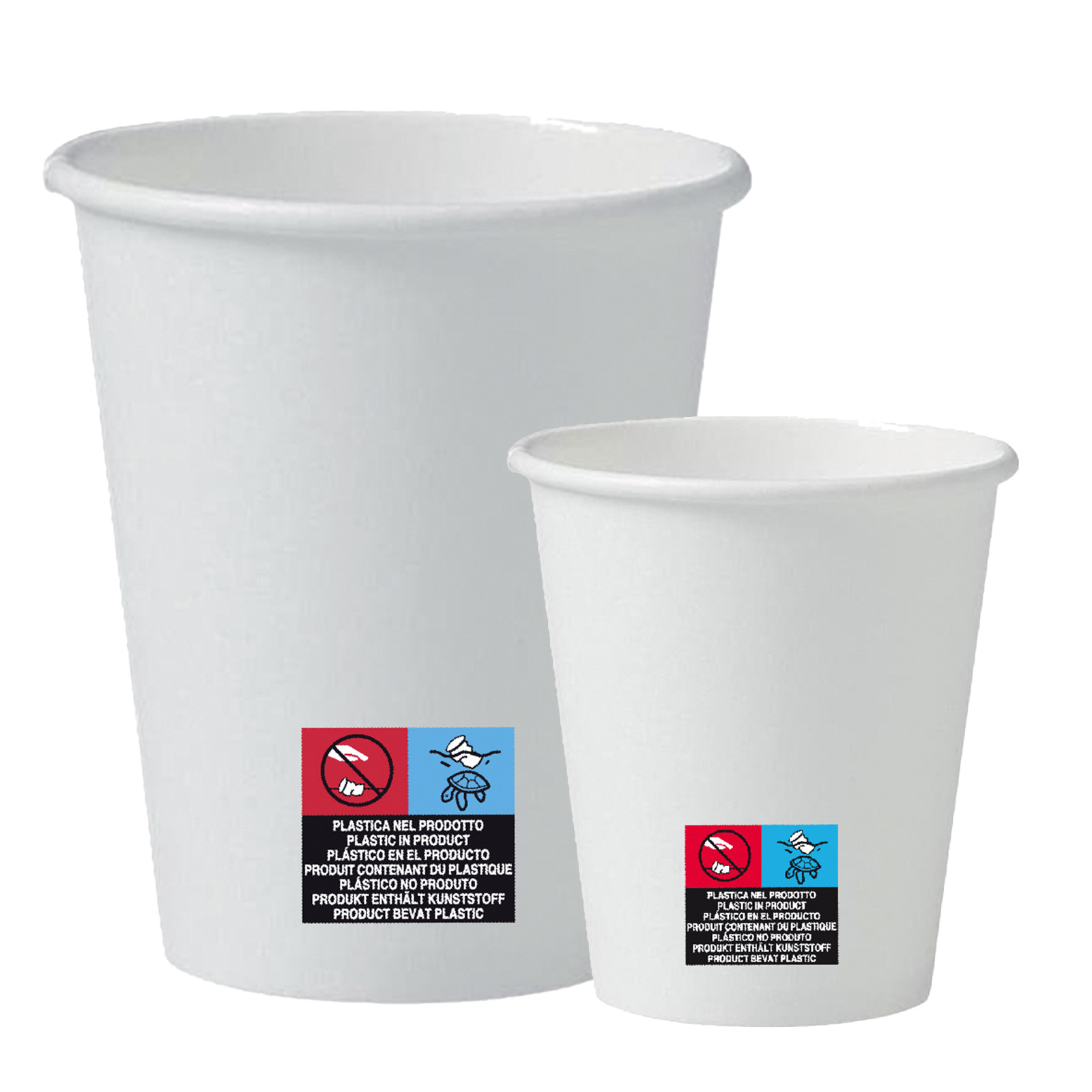 Bicchieri in carta da 80ml e 160 ml per bevande calde e fredde